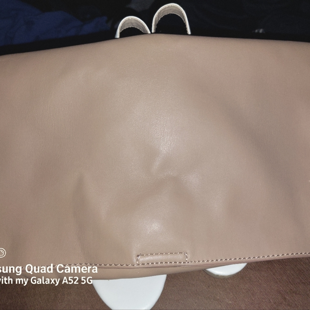 Sole/ Society Nude Leather clutch